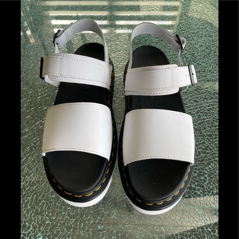 Dr. Martens White Sandals